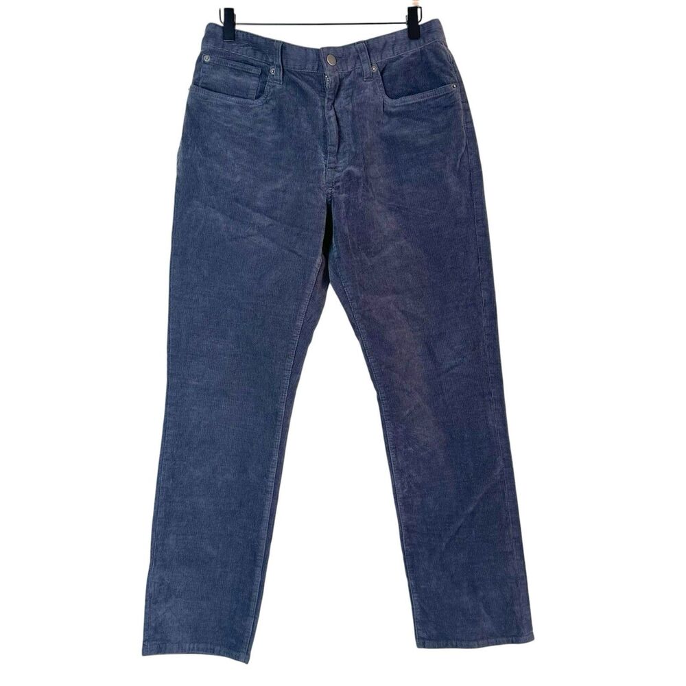 Quince Men Organic Stretch Corduroy Pants  31x30 5-Pocket Dark Coal Straight Leg